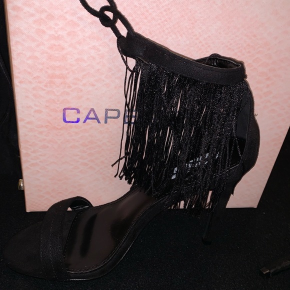 Spicy Black Fringe Heels!!! - Picture 5 of 8